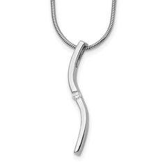 White Ice Sterling Silver Rhodium-plated 18 Inch Diamond Necklace with 2 Inch Extender - 10