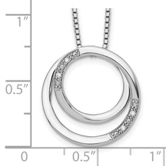 White Ice Sterling Silver Rhodium-plated 18 Inch Diamond Necklace with 2 Inch Extender - 5