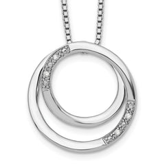 White Ice Sterling Silver Rhodium-plated 18 Inch Diamond Necklace with 2 Inch Extender - 5