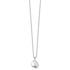 White Ice Sterling Silver Rhodium-plated 18 Inch Diamond Teardrop Necklace with 2 Inch Extender - 5
