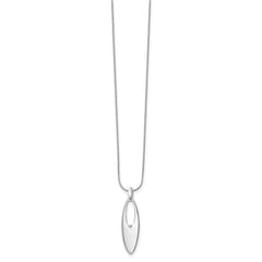 White Ice Sterling Silver Rhodium-plated 18 Inch Diamond Necklace with 2 Inch Extender - 3