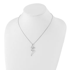 White Ice Sterling Silver Rhodium-plated 18 Inch Diamond Necklace with 2 Inch Extender - 11