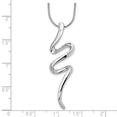 White Ice Sterling Silver Rhodium-plated 18 Inch Diamond Necklace with 2 Inch Extender - 11