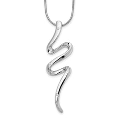 White Ice Sterling Silver Rhodium-plated 18 Inch Diamond Necklace with 2 Inch Extender - 11