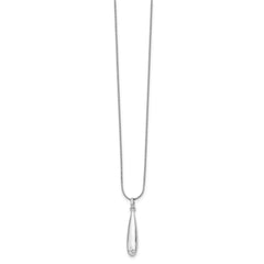White Ice Sterling Silver Rhodium-plated 18 Inch Diamond Necklace with 2 Inch Extender - 13