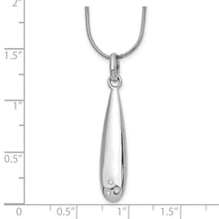 White Ice Sterling Silver Rhodium-plated 18 Inch Diamond Necklace with 2 Inch Extender - 13