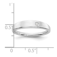 White Ice Sterling Silver Rhodium-plated Diamond Ring - 10