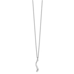 White Ice Sterling Silver Rhodium-plated 18 Inch Swirl Diamond Necklace with 2 Inch Extender