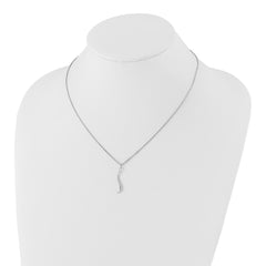 White Ice Sterling Silver Rhodium-plated 18 Inch Swirl Diamond Necklace with 2 Inch Extender