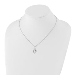 White Ice Sterling Silver Rhodium-plated 18 Inch Diamond Necklace with 2 Inch Extender - 4