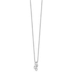 White Ice Sterling Silver Rhodium-plated 18 Inch Diamond Raindrop Slide Necklace