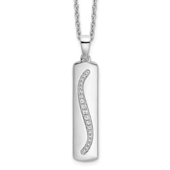 White Ice Sterling Silver Rhodium-plated 18 Inch Diamond Necklace with 2 Inch Extender - 12