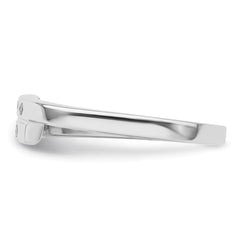 White Ice Sterling Silver Rhodium-plated Diamond Ring - 11