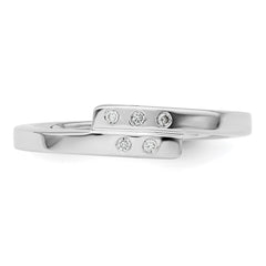 White Ice Sterling Silver Rhodium-plated Diamond Ring - 11