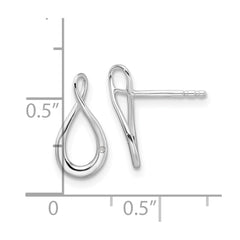 White Ice Sterling Silver Rhodium-plated Diamond Post Earrings - 4