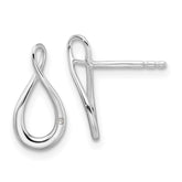 White Ice Sterling Silver Rhodium-plated Diamond Post Earrings - 4