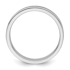 SS Rhodium-plated 3mm Flat Size 6.5 Band