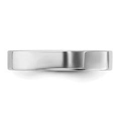 SS Rhodium-plated 4mm Flat Size 9 Band