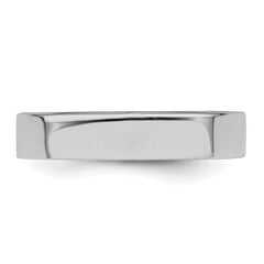 SS Rhodium-plated 4mm Flat Size 7.5 Band