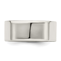 Sterling Silver 8mm Lightweight Flat Size 9 Band