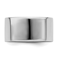 SS Rhodium-plated 10mm Flat Size 7 Band