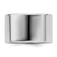 SS Rhodium-plated 12mm Flat Size 4 Band