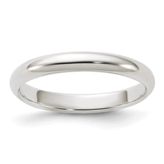 Sterling Silver 3mm Half Round Size 11.5 Band