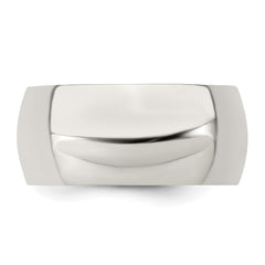 Sterling Silver 9mm Half Round Size 9.5 Band