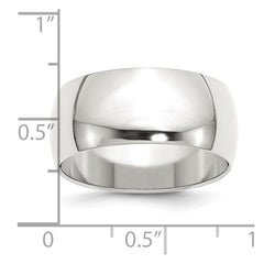 Sterling Silver 9mm Half Round Size 5.5 Band