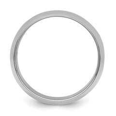 Sterling Silver Rhodium-plated 10mm Half-Round Size 9 Band