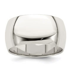 Sterling Silver 10mm Half Round Size 8.5 Band