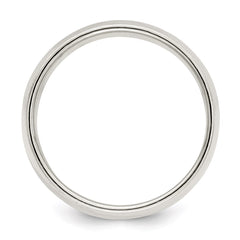 Sterling Silver 8mm Half Round Milgrain Size 13 Band