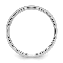Sterling Silver Rhodium-plated 8mm Half Round Milgrain Size 8.5 Band