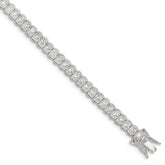 Sterling Silver Rhodium-plated CZ Tennis Bracelet - 3