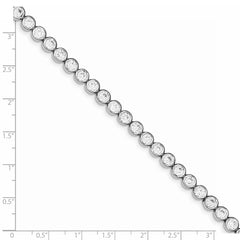 Sterling Silver Rhodium-plated CZ Tennis Bracelet - 2