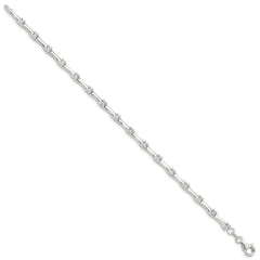 Sterling Silver CZ Fancy Polished Bracelet - 2