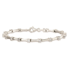 Sterling Silver CZ Fancy Polished Bracelet - 2