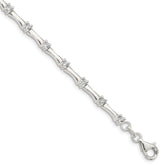 Sterling Silver CZ Fancy Polished Bracelet - 2