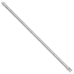 Sterling Silver Rhodium-plated CZ Tennis Bracelet - 5