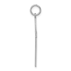 Sterling Silver Rhodium-plated Laser Designed Cross Pendant - 42