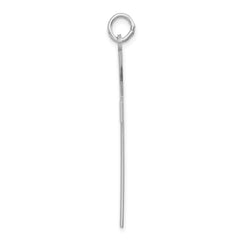 Sterling Silver Rhodium-plated Laser Designed Cross Pendant - 45