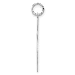 Sterling Silver Rhodium-plated Laser Designed Cross Pendant - 3