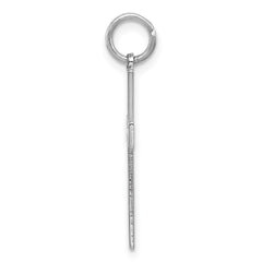 Sterling Silver Rhodium-plated Laser Designed Cross Pendant - 20