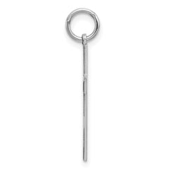 Sterling Silver Rhodium-plated Laser Designed Cross Pendant - 49