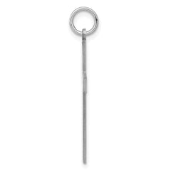 Sterling Silver Rhodium-plated Laser Designed Cross Pendant - 21