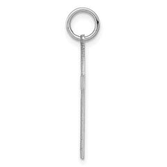 Sterling Silver Rhodium-plated Laser Designed Cross Pendant - 52