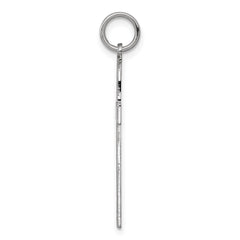 Sterling Silver Rhodium-plated Laser Designed Cross Pendant - 59