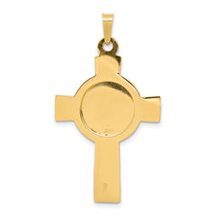14k Cross w/St. Michael Medal Pendant