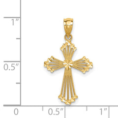 14k Passion Cross Pendant - 8