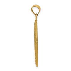 14k Saint Christopher Medal Hollow Pendant - 2
